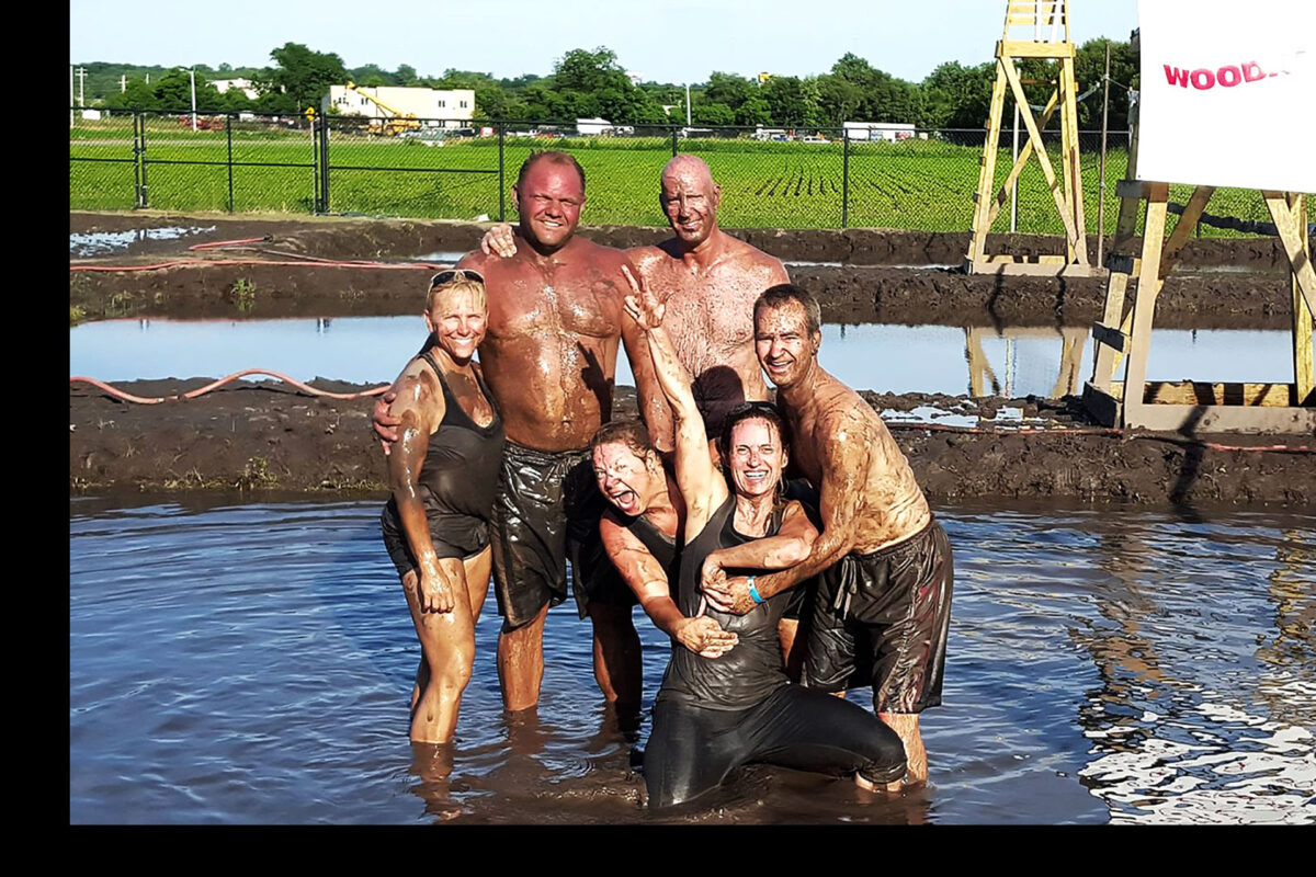 Mud volleyball team