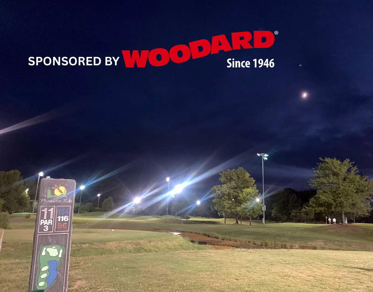 Nighttime view of Pheasant Run golf course